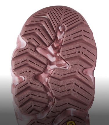A close-up of the underside of a pink Hyperport H2.